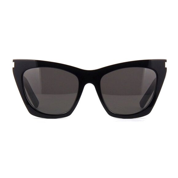NEW SL214 KATE 001 SAINT LAURENT SUNGLASSES WOMEN BLACK CAT EYE EYEWEAR - Picture 3 of 5